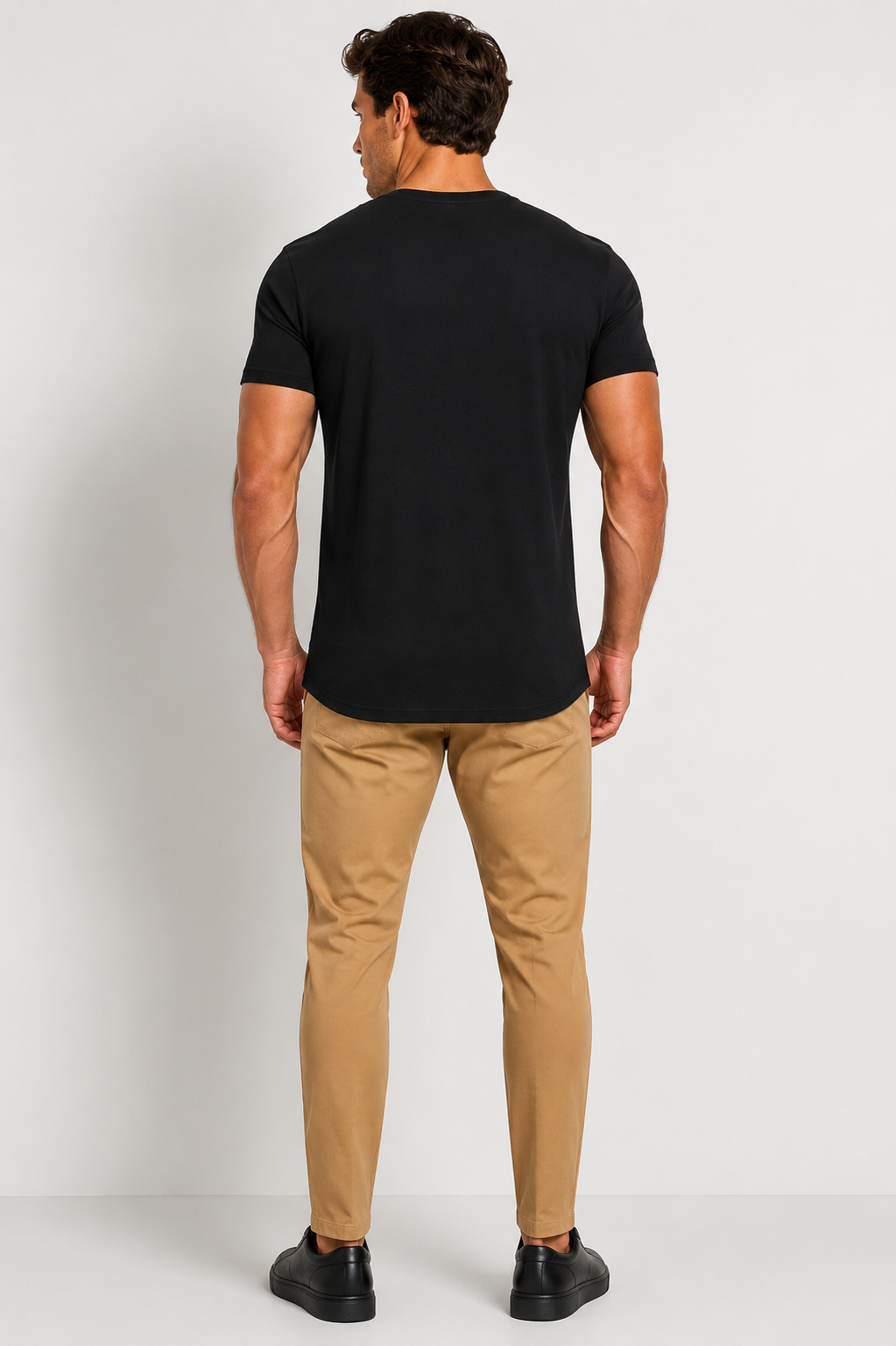 Cavalli class crew Neck body fit Brand Logo T-Shirt, Black