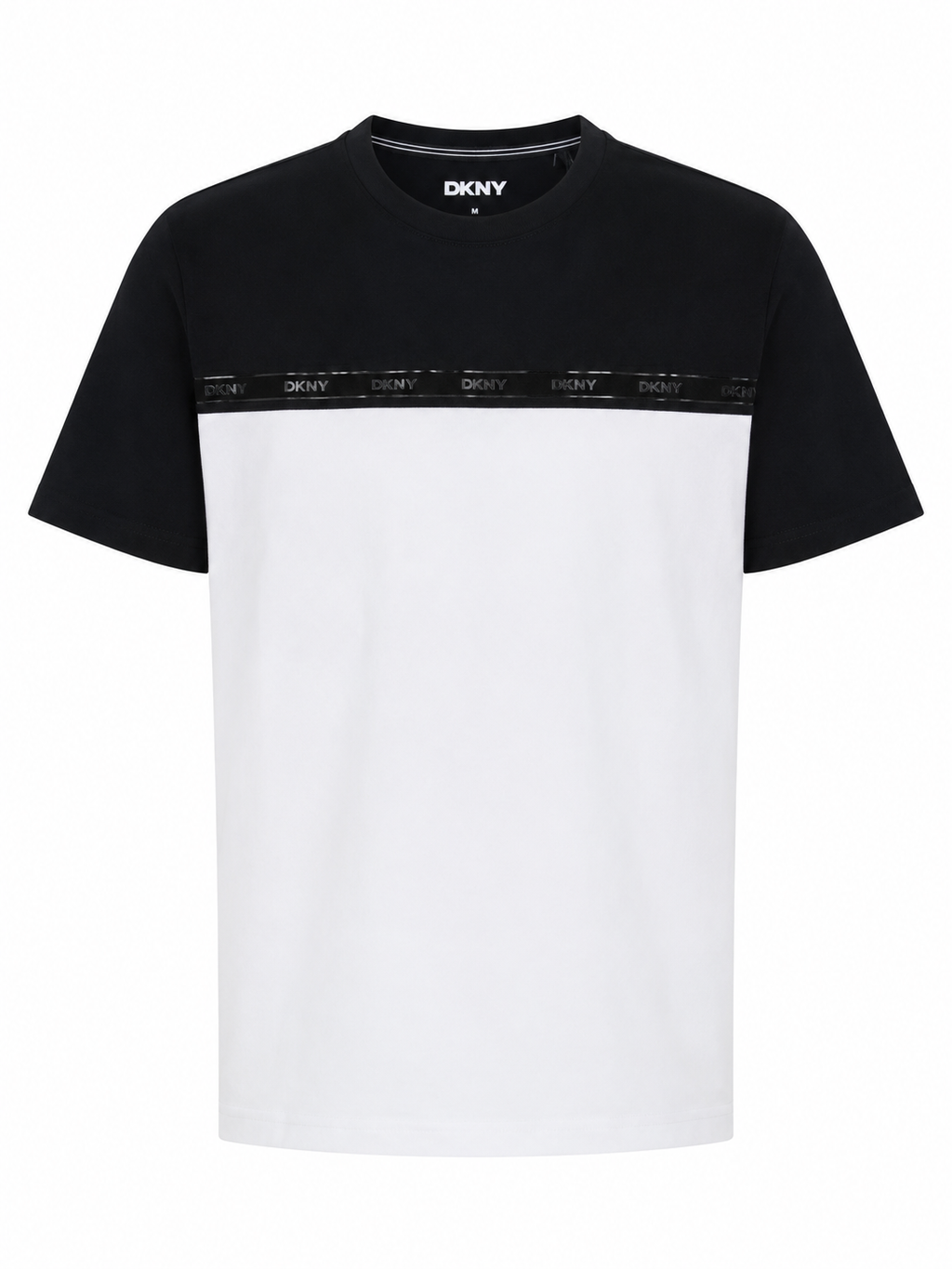 DKNY colorblocked crewneck T-shirt - Black and white