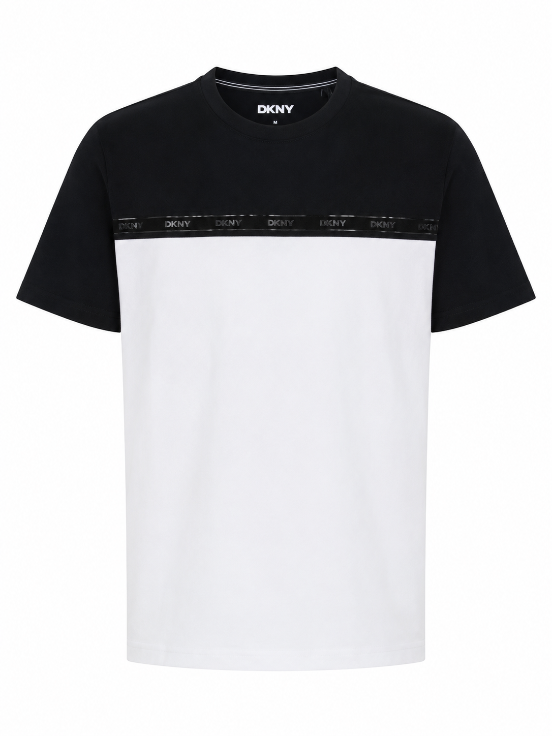 DKNY colorblocked crewneck T-shirt - Black and white