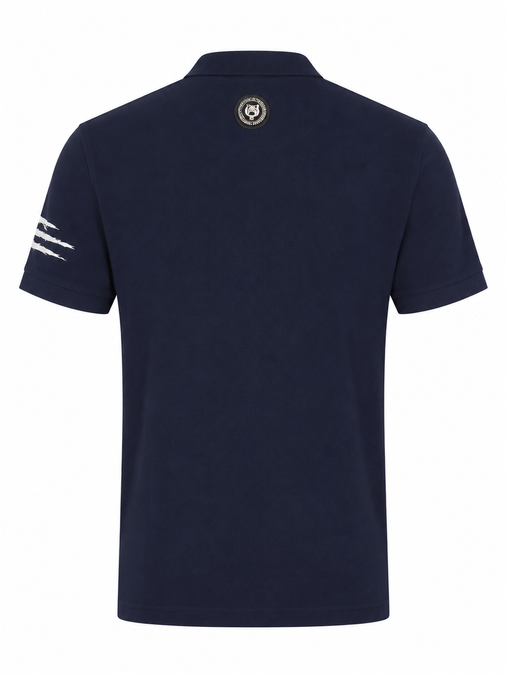 Philip Plein  tiger logo short sleeve polo- Navy Blue