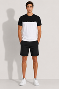 DKNY colorblocked crewneck T-shirt - Black and white