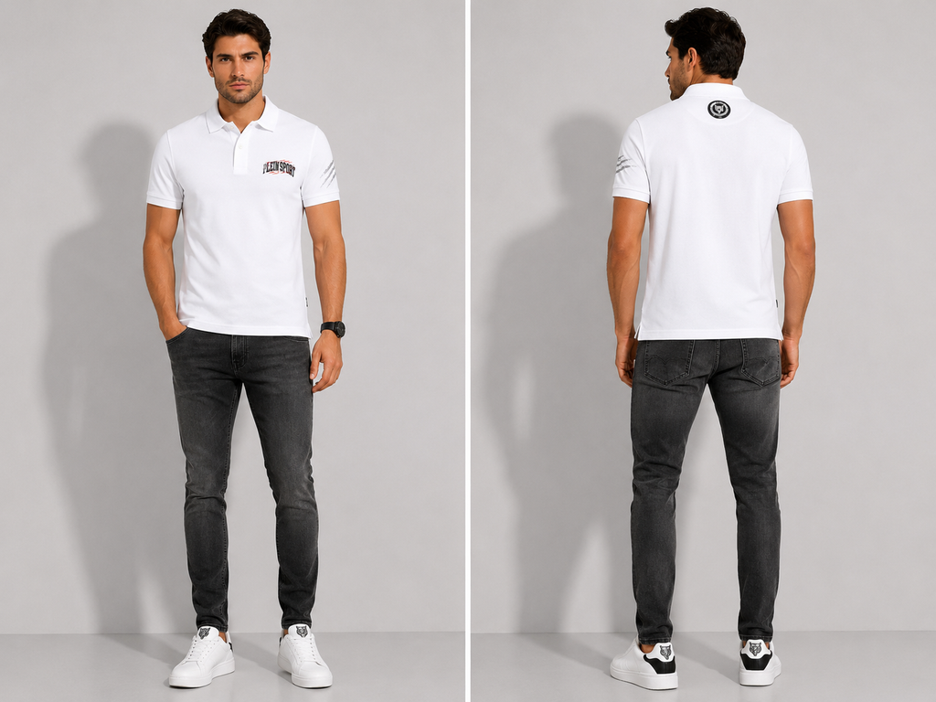 Plein Sport Men  Polo Shirt, White