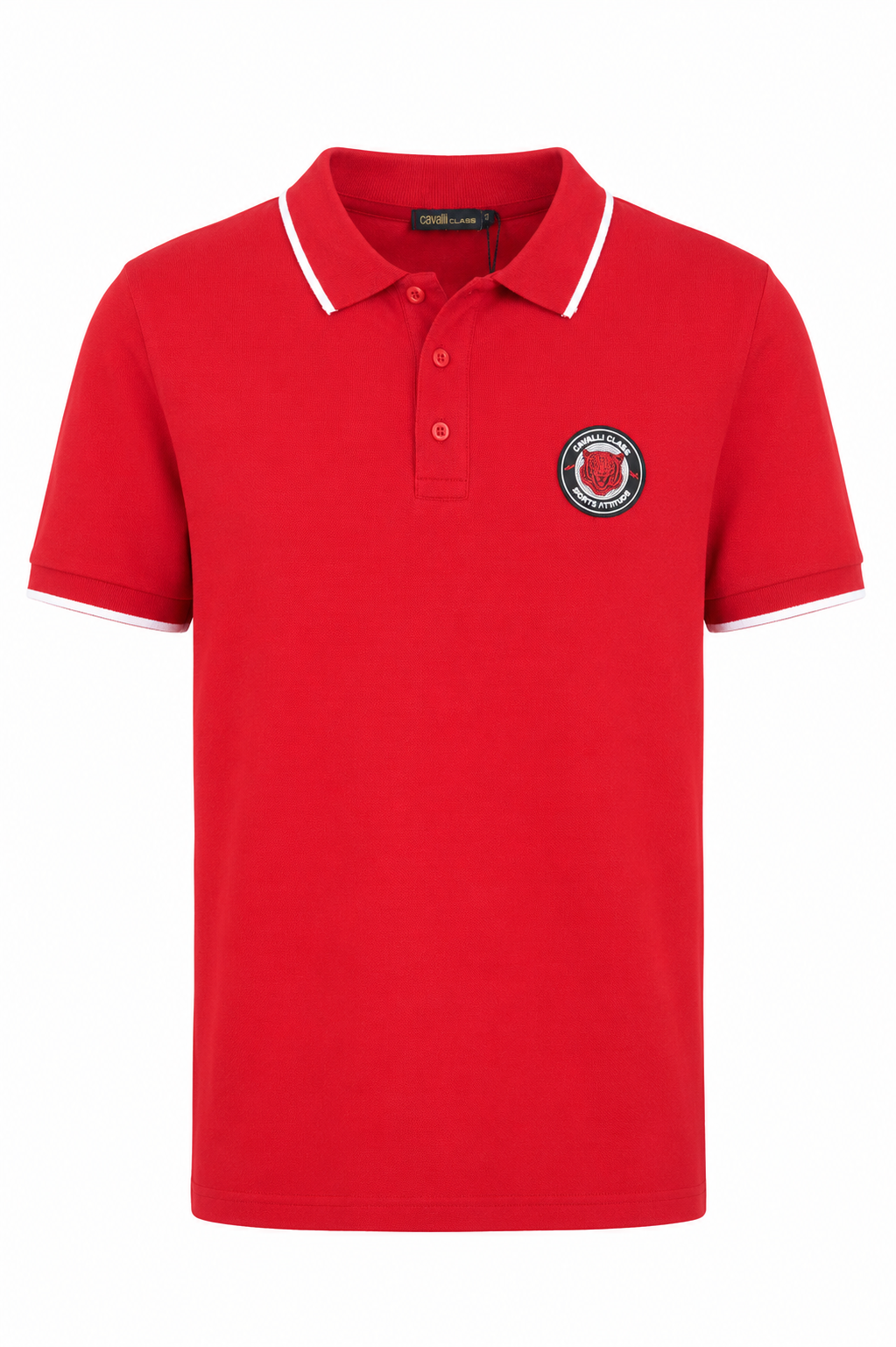 Cavalli Class Regular Fit Short Sleeve  Polo Shirt, Red