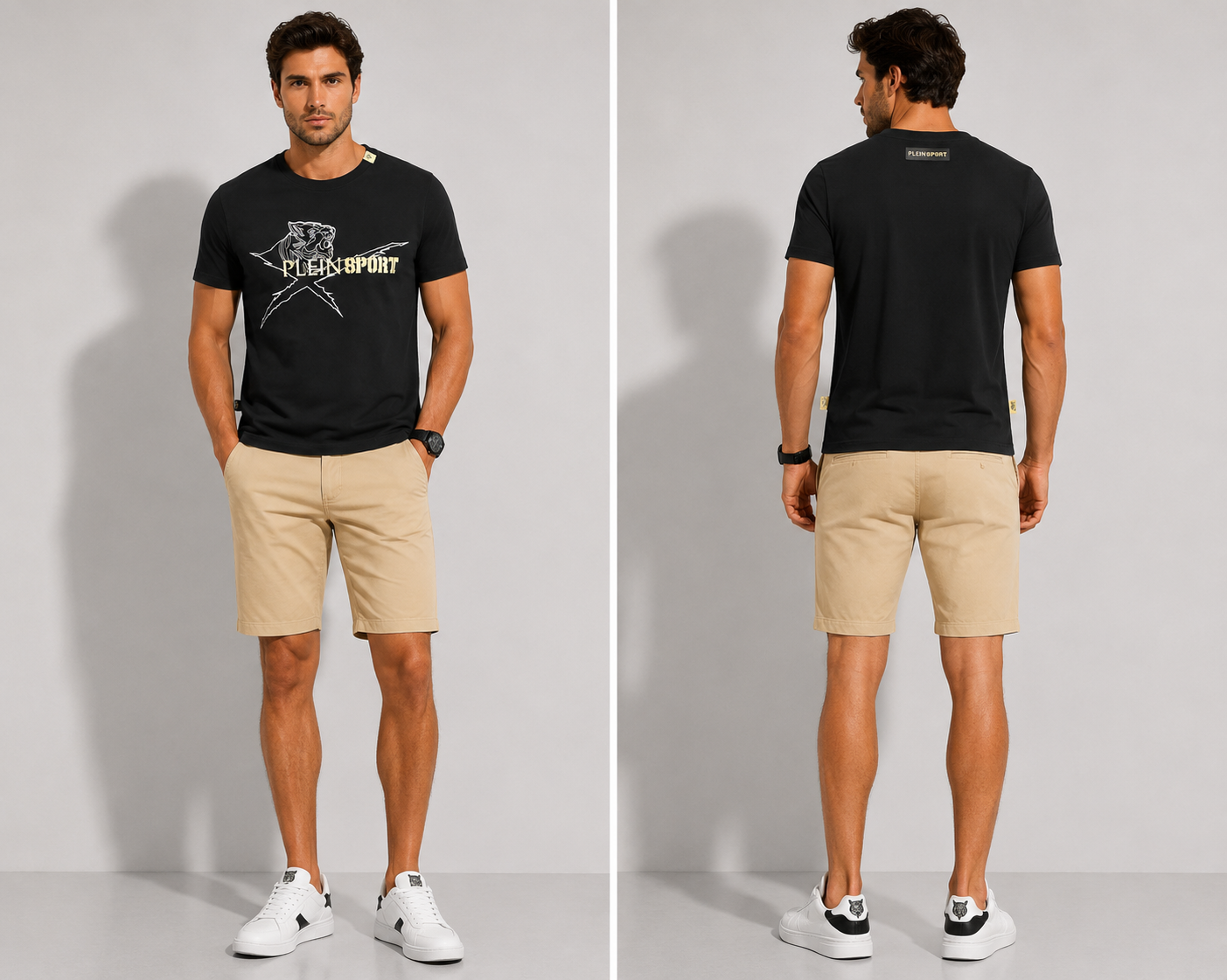 Plein Sport Men Sportswear Fit  T-Shirt, Black