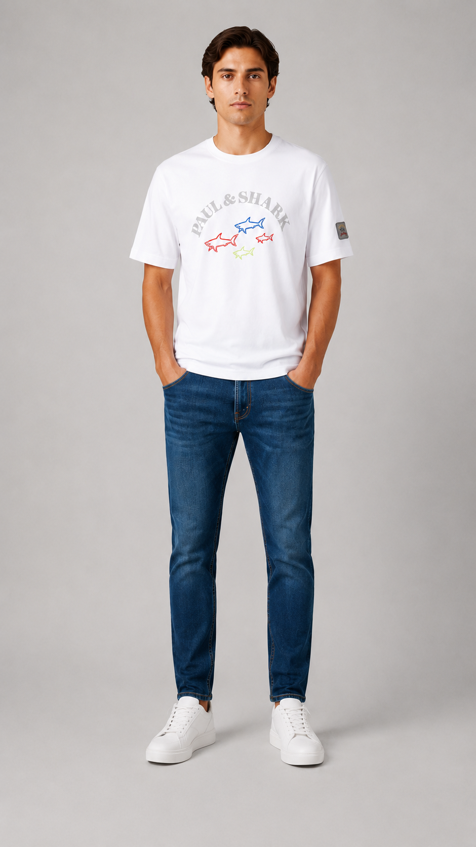 Paul & Shark Logo T-shirt- White
