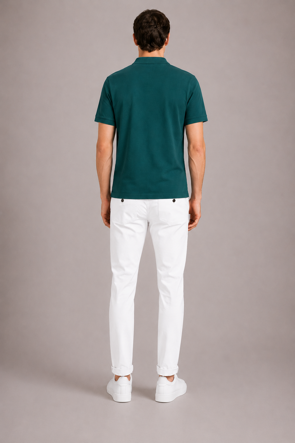 Jason Wu Classic Fit Embroidered Logo Polo - Dark Green