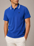 Jason Wu Classic Fit Embroidered Logo  Polo - Blue