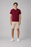 Dolce and Gabbana Embroidered Logo T-shirt- Burgundy