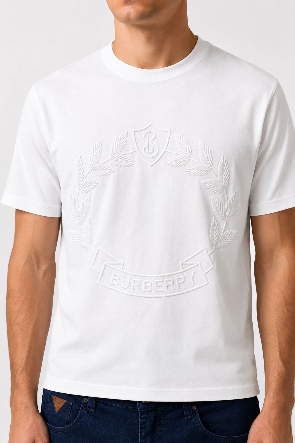 Burberry embroidered Logo T-shirt - White