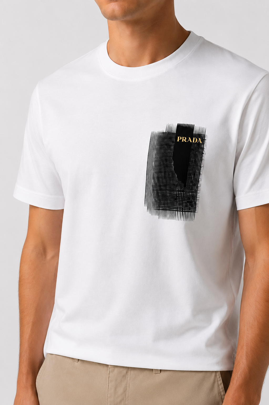 Prada Chest logo T-shirt- White
