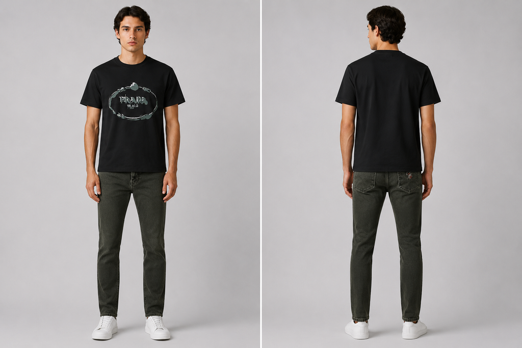 Prada Graphic print logo T-shirt - Black