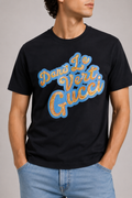 Gucci Black Embroidered Logo T-Shirt - Black