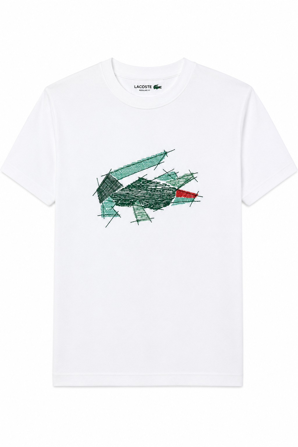 Lacoste crocodile Graphic T-shirt- White