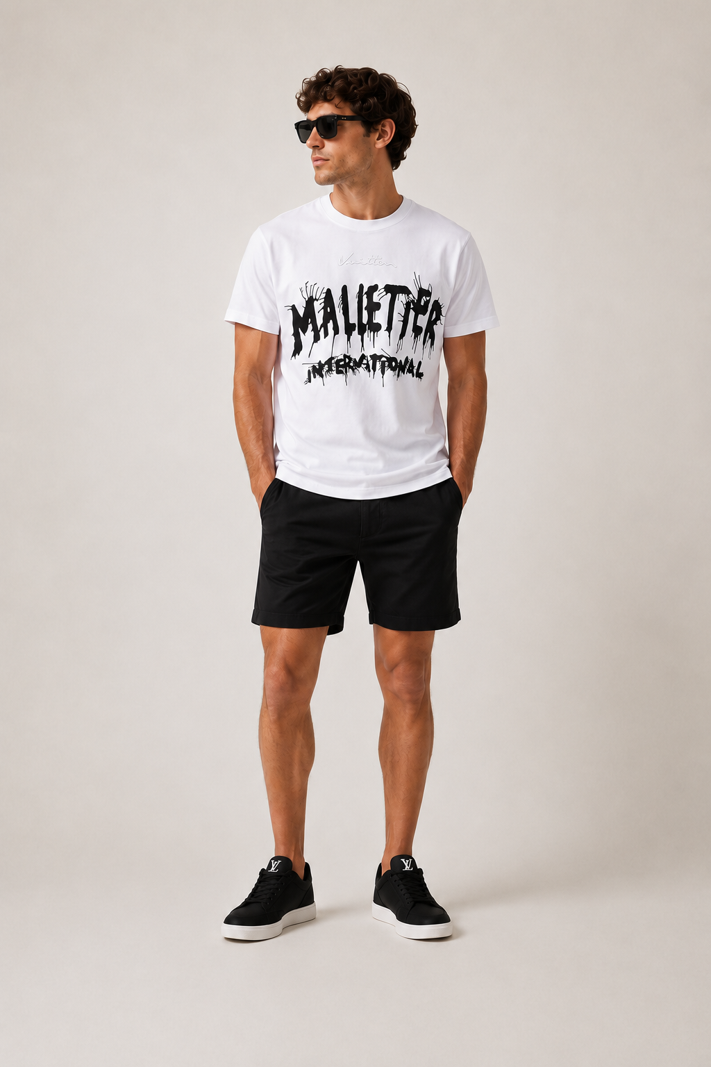 Louis Vuitton graphic print Logo T-shirt- White