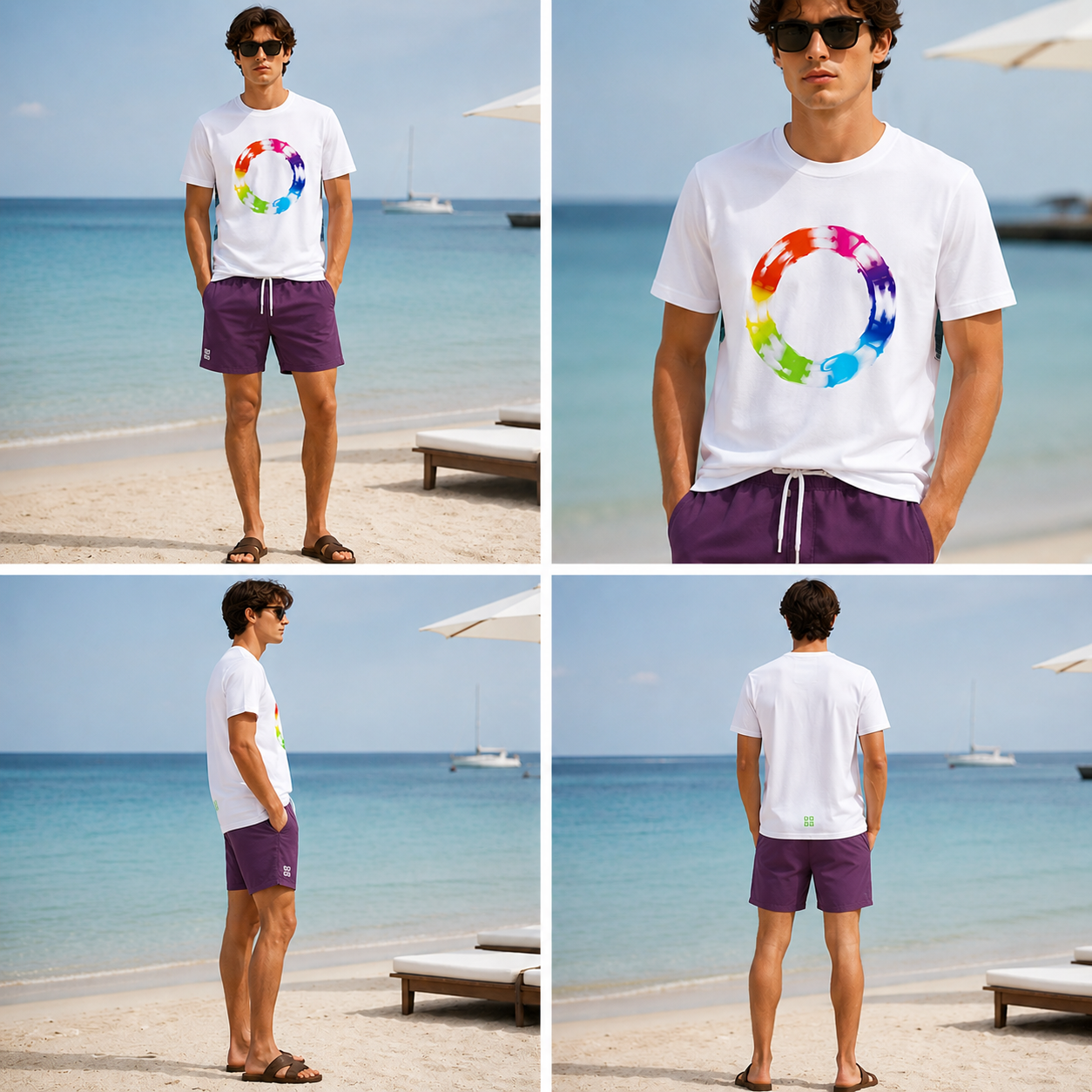 Givenchi Abstract Spectrum Circle T-Shirt – White