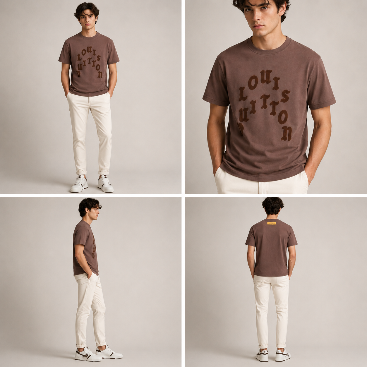 Louis Vuitton Brown Graphic logo T-Shirt - Brown