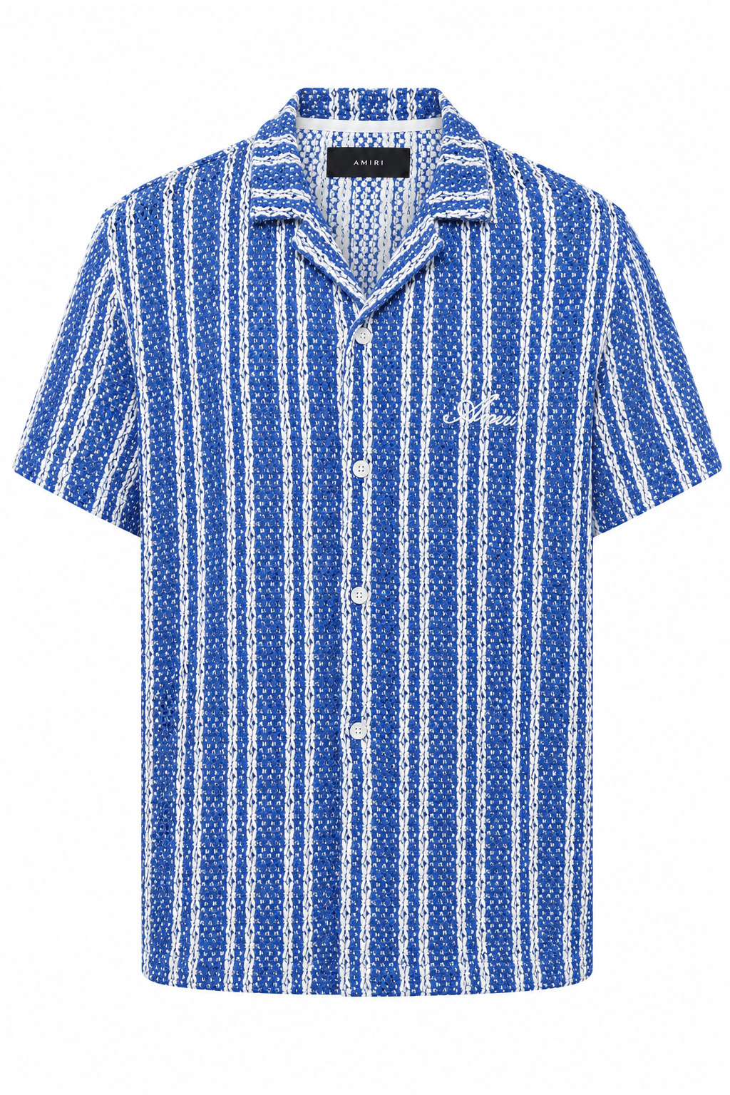 Amiri Textured Stripe  Shirt - Blue