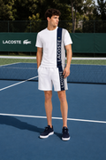 Lacoste Color-Block T-Shirt & Shorts Set - white and Blue