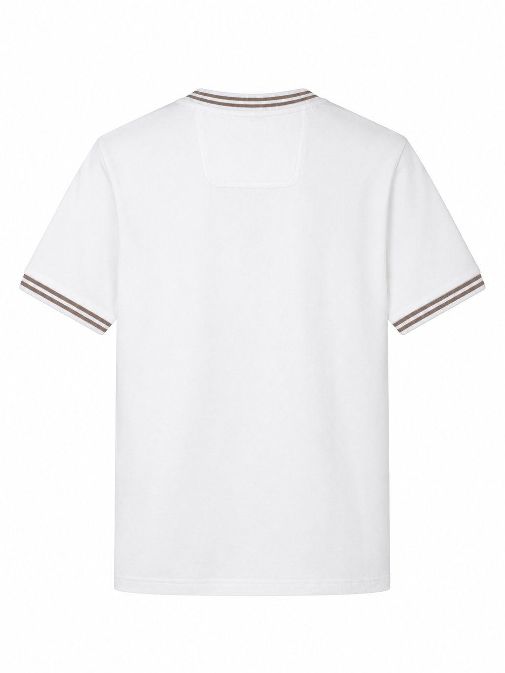 Boss stretch-cotton with stripes and logo T-shirt - White