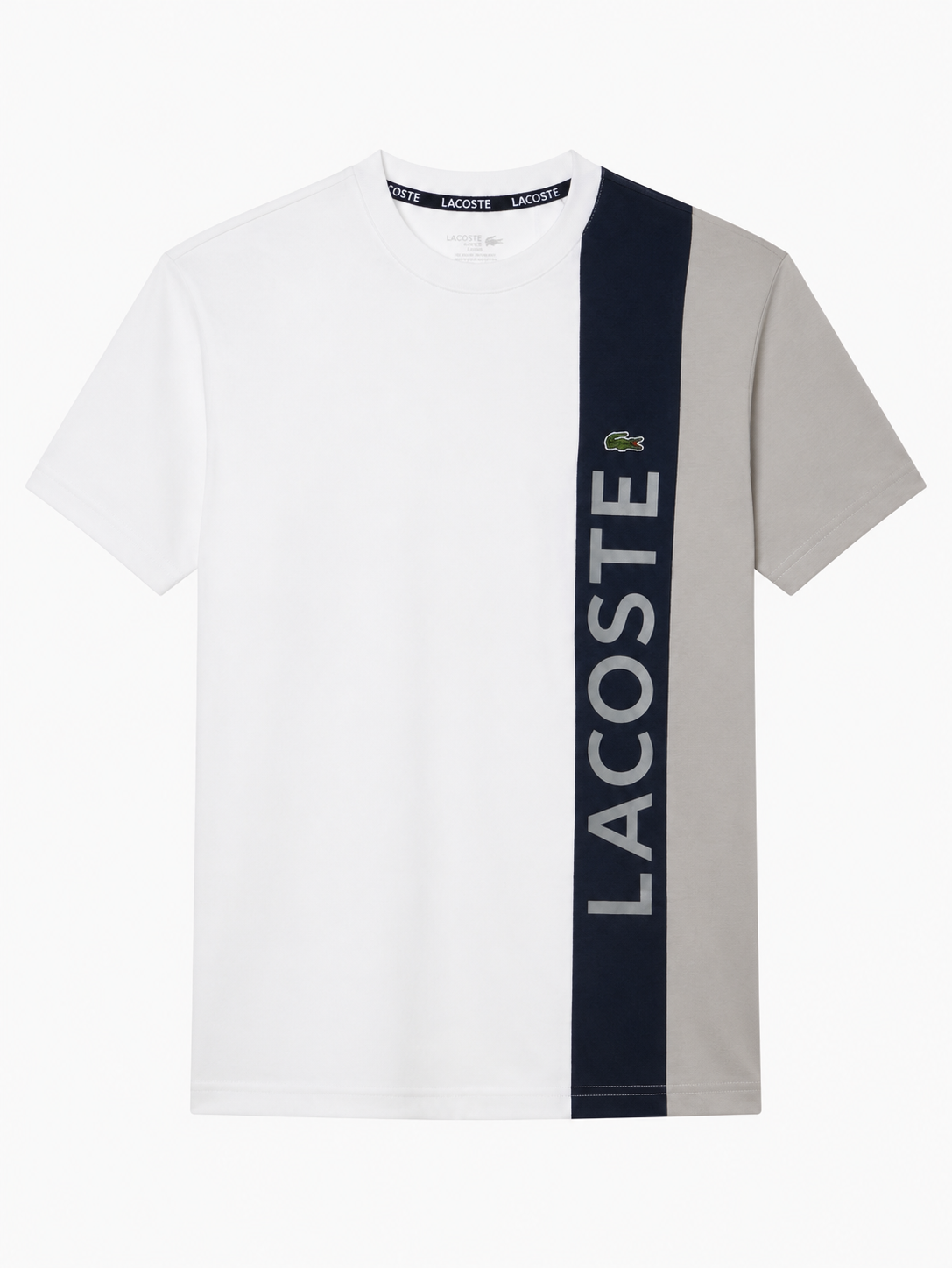 Lacoste Color-Block T-Shirt & Shorts Set - white and Blue