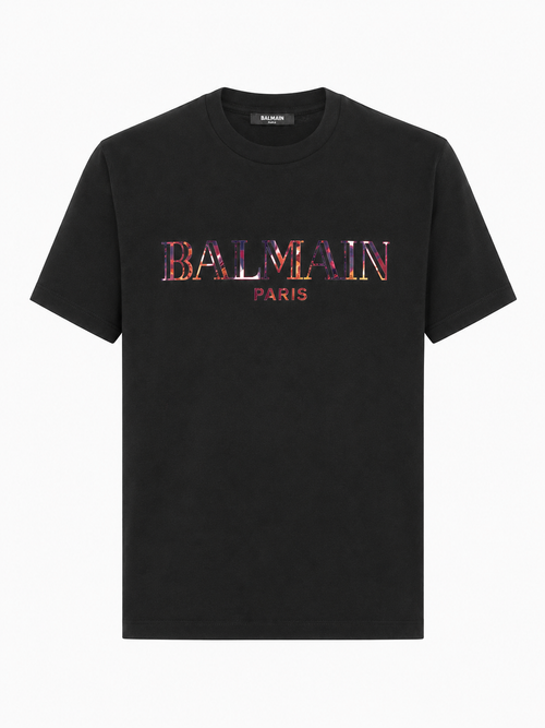 Balmain colorful Logo T-shirt - Black