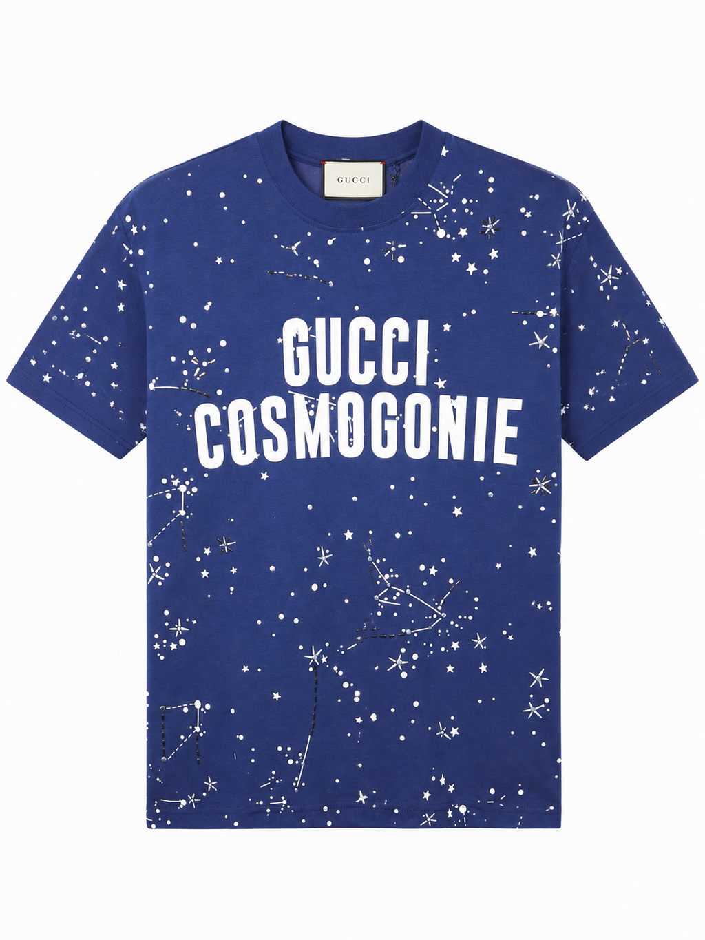 Gucci blue "Cosmogonie" star-shaped T-shirt  - Blue
