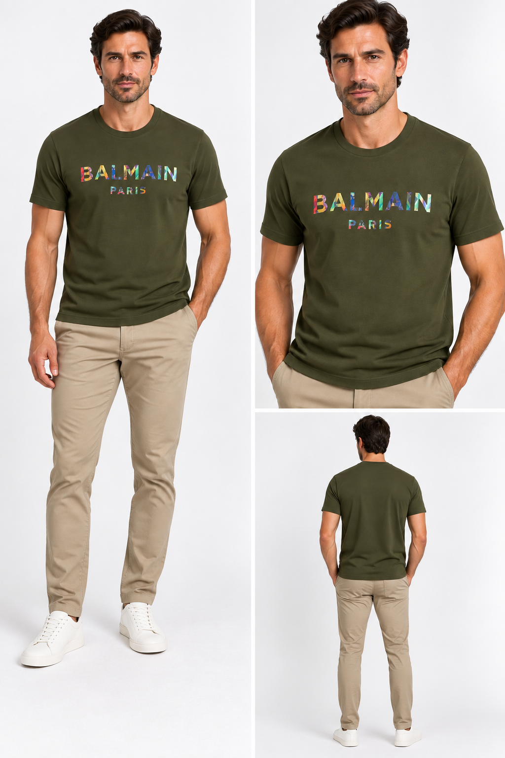 Balmain Changeable color logo T-shirt - Green
