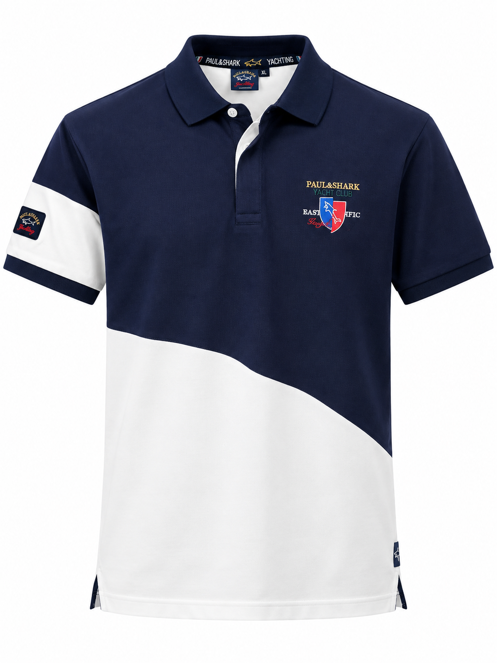 Paul & Shark colorblock polo - Navy and White