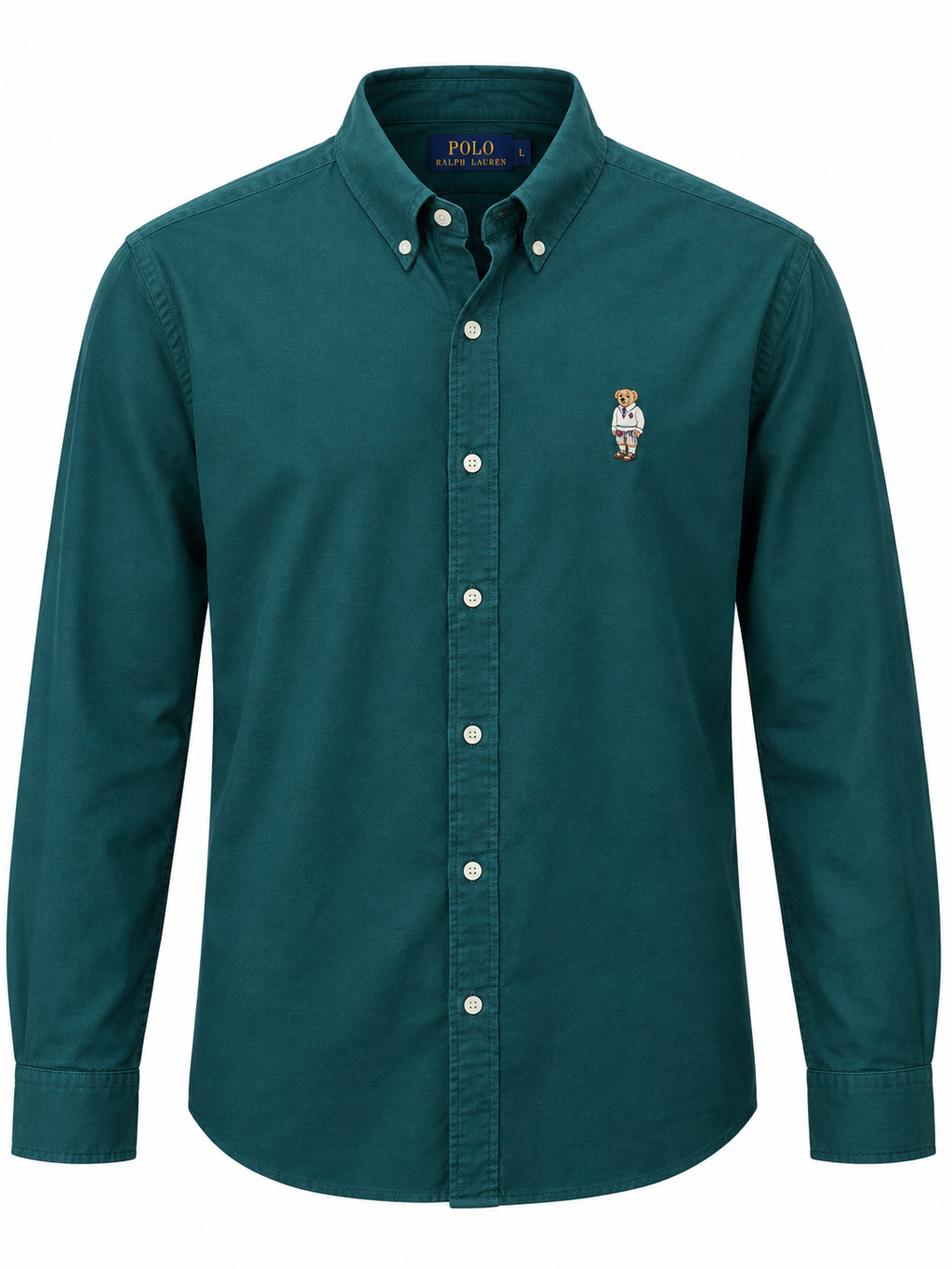 Ralph Lauren bear logo oxford shirt - Dark teal