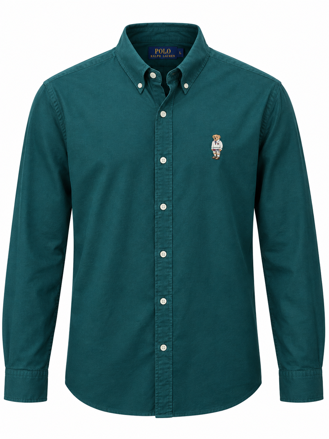 Ralph Lauren bear logo oxford shirt - Dark teal