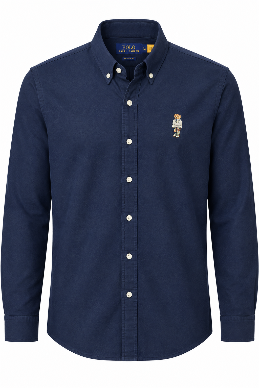 Ralph Lauren bear logo oxford shirt - Navy Blue