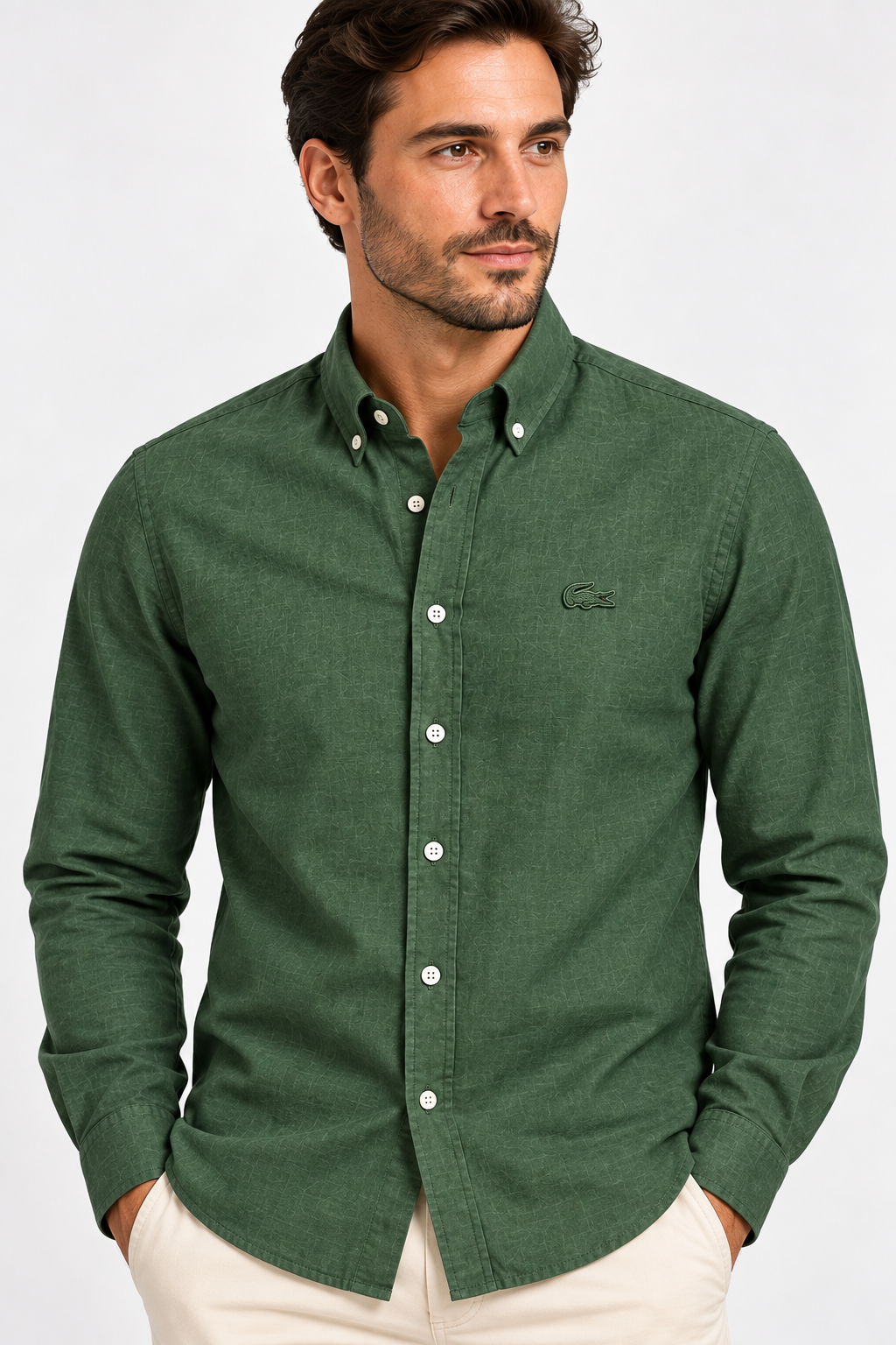 Lacoste Linen Regular fit Shirt - Green