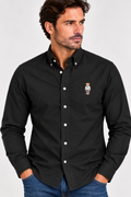 Ralph Lauren bear logo oxford shirt - Black