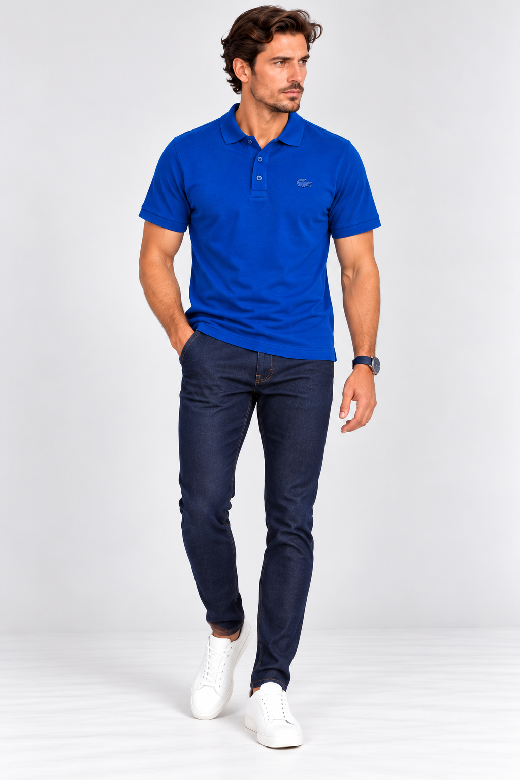 Lacoste Regular Fit Paris Piqué Polo - Royal Blue