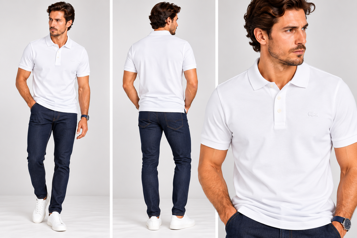 Lacoste Regular Fit Paris Piqué Polo - White