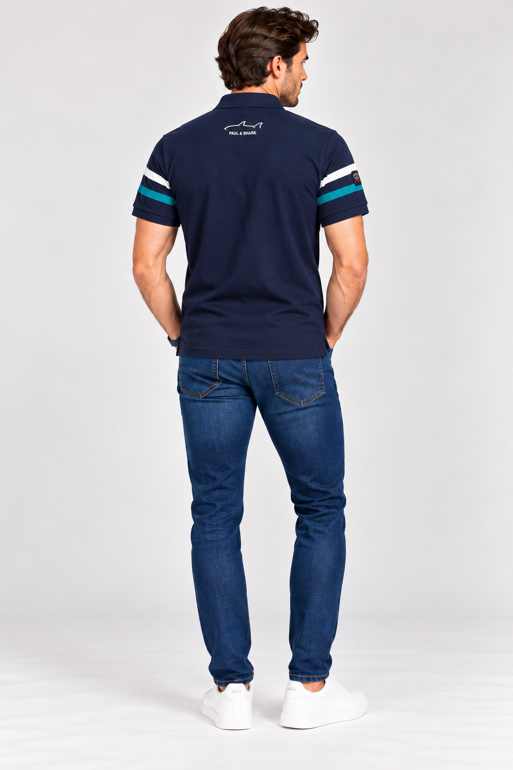 Paul & Shark Striped polo - Navy Blue