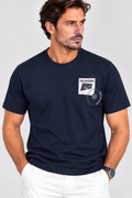 Paul & Shark logo T-shirt - Navy Blue