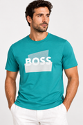 Boss Graphic logo T-shirt - Turquoise