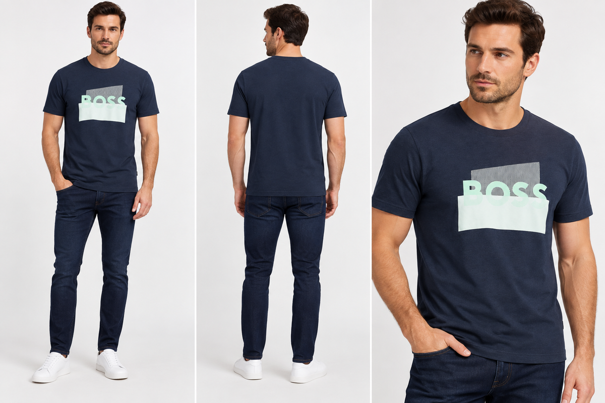 Boss Graphic logo T-shirt - Blue Navy