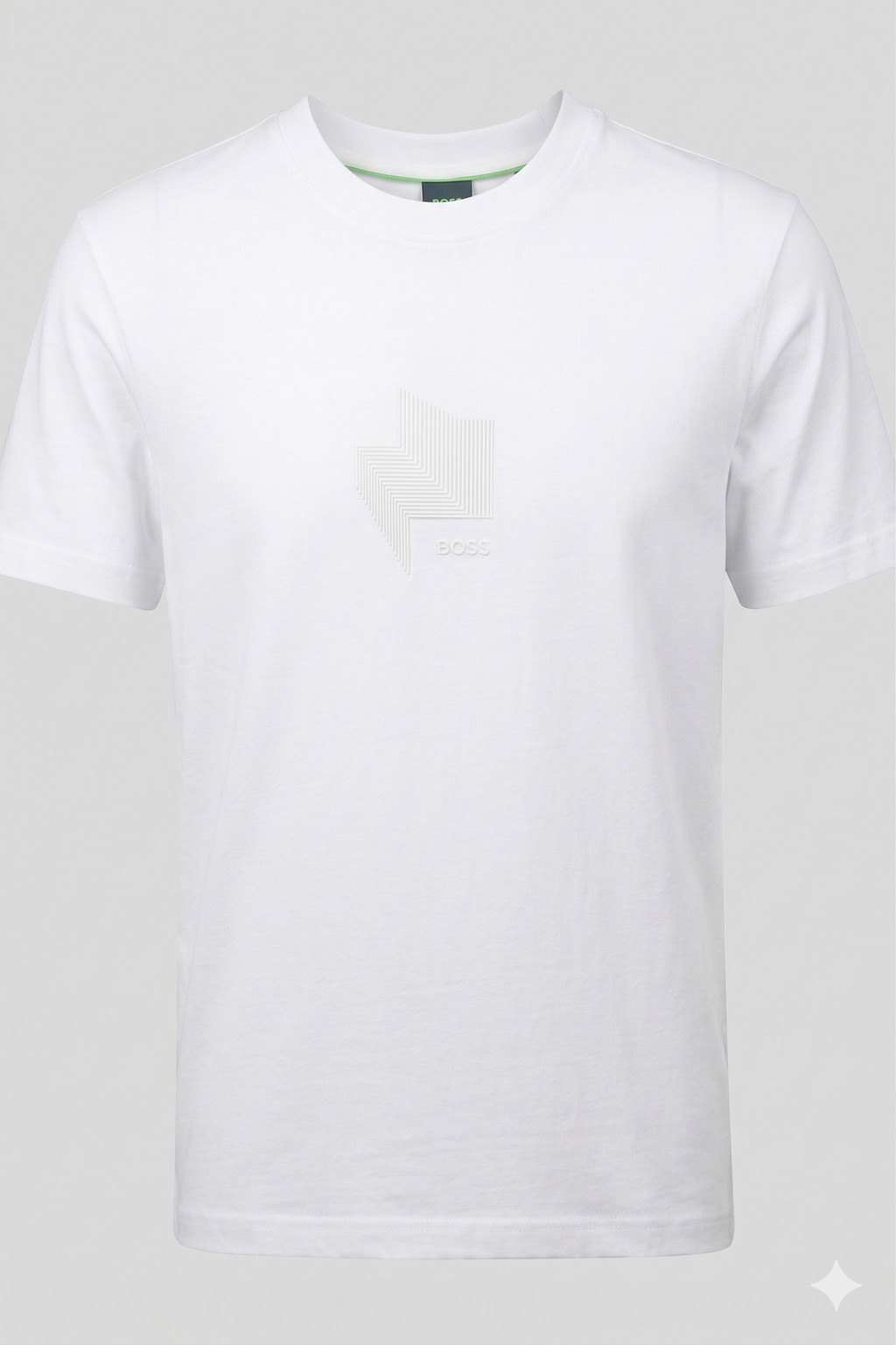 BOSS embroidered rubber logo T-Shirt- White