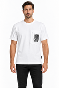 Lamborghini zipped chest pocket T-shirt - white