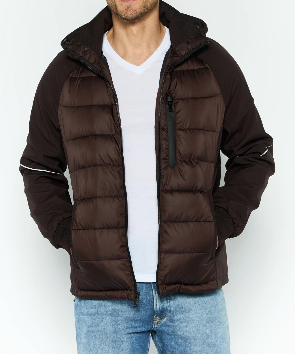Mickeal Kors men Quilted  Jacket, Brown