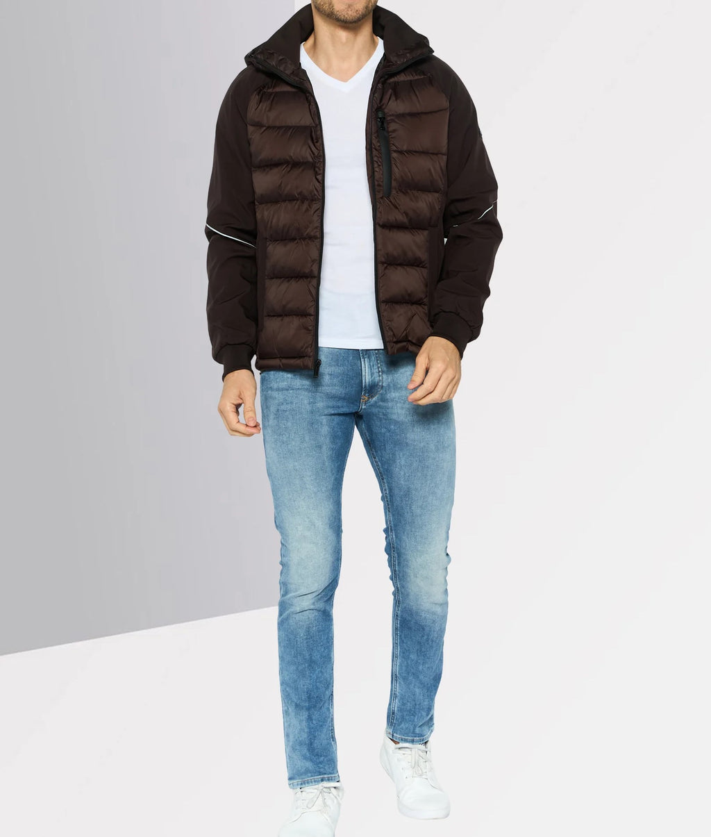 Mickeal Kors men Quilted  Jacket, Brown