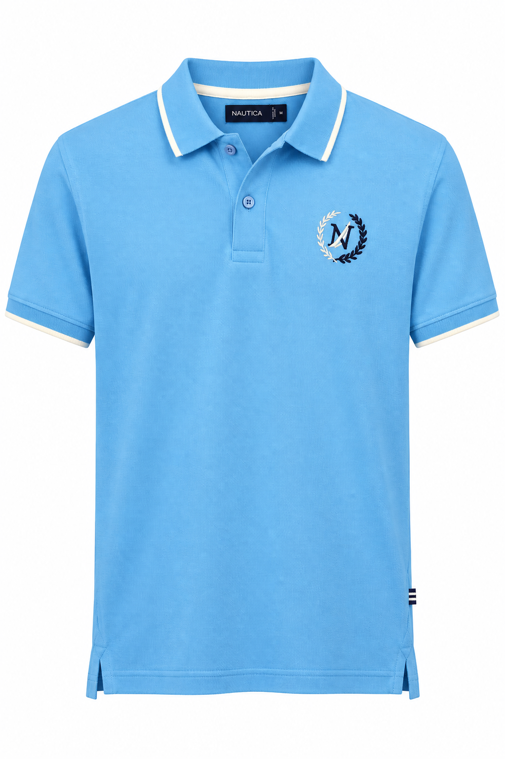 Nautica white-tipped collar T-shirt - Light Blue