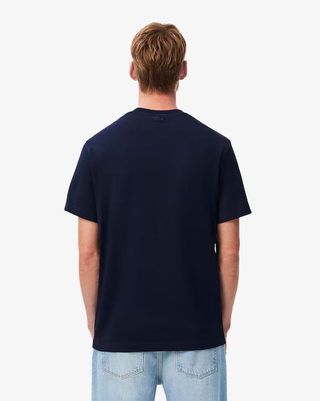 Lacoste crocodile Graphic T-shirt- Navy Blue